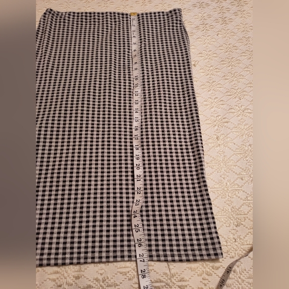 Topshop black and white gingham pencil skirt - Picture 7 of 8